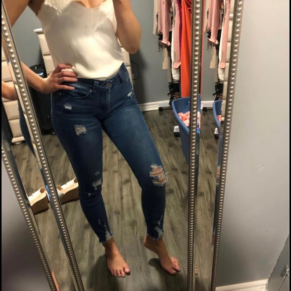 Wax Jean Skinny jeans distressed look - Picture 1 of 3